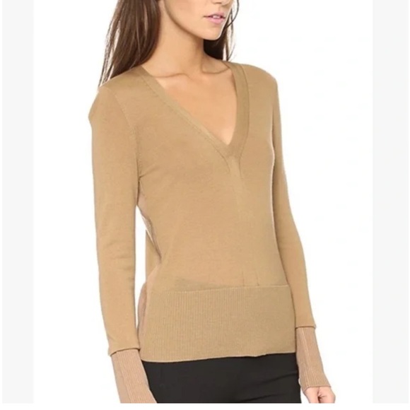 Rag & Bone Jessica Merino Wool V-Neck Sweater - Picture 1 of 14